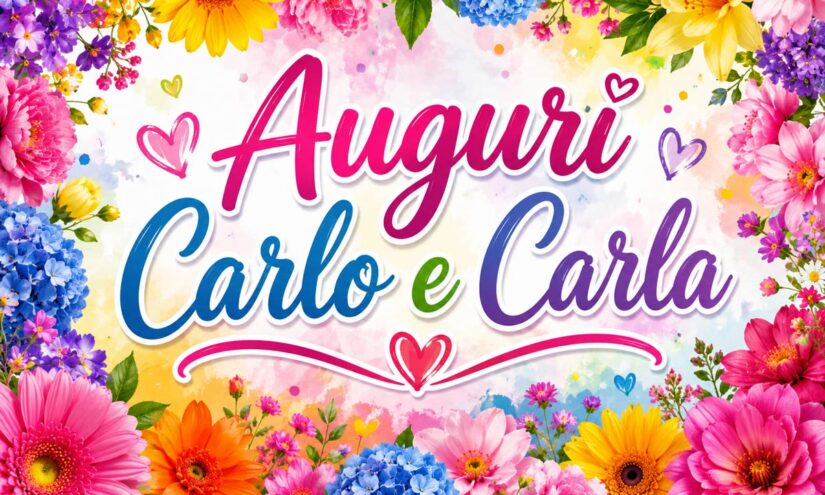 Immagini Auguri Buon onomastico Carlo e Carla