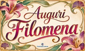 Immagini con nome per auguri buon onomastico Santa Filomena