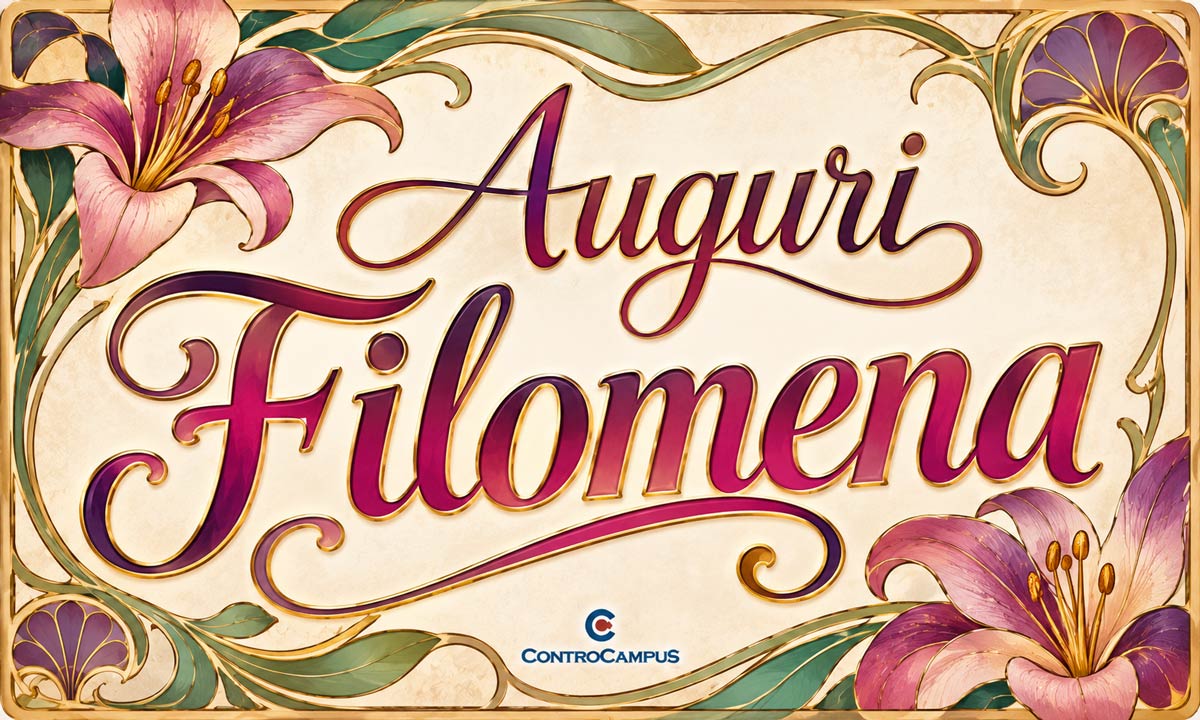 Immagini con nome per auguri buon onomastico Santa Filomena