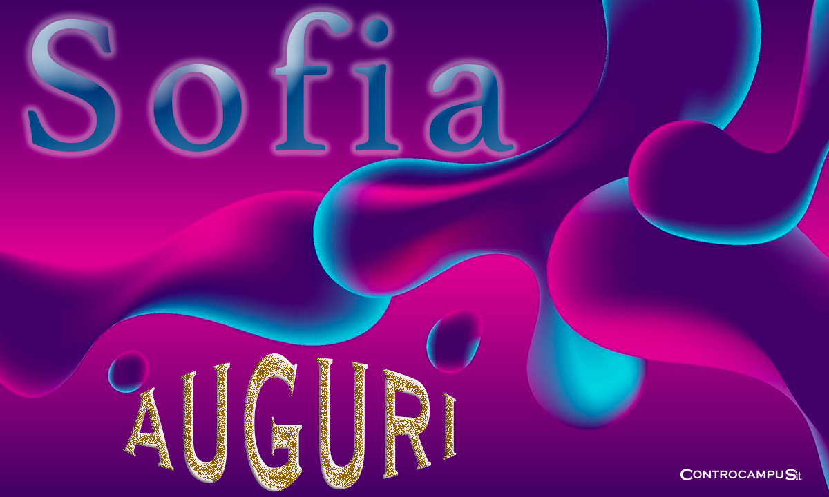 Immagini auguri buon onomastico Sofia