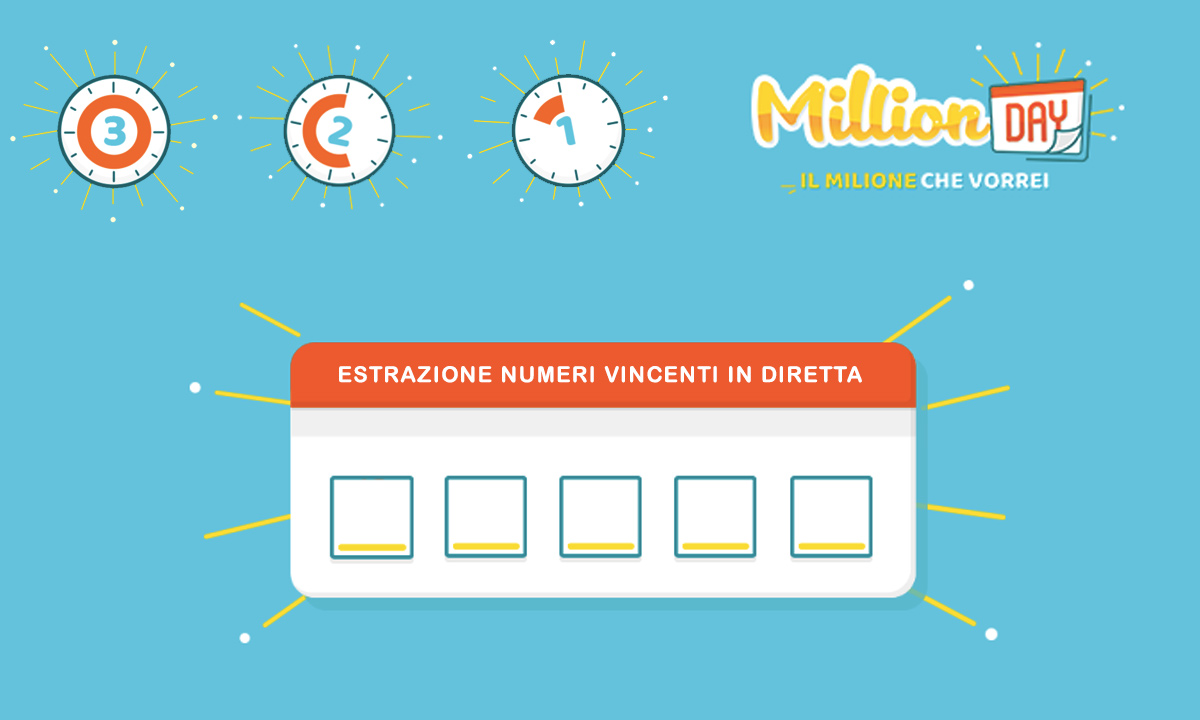 Estrazione MillionDAY oggi 16 ottobre 2023