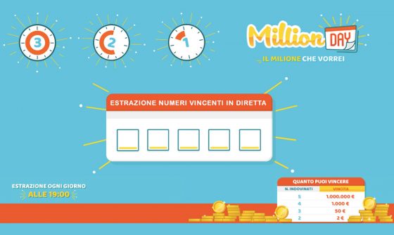 Estrazione MillionDAY 16 luglio 2025
