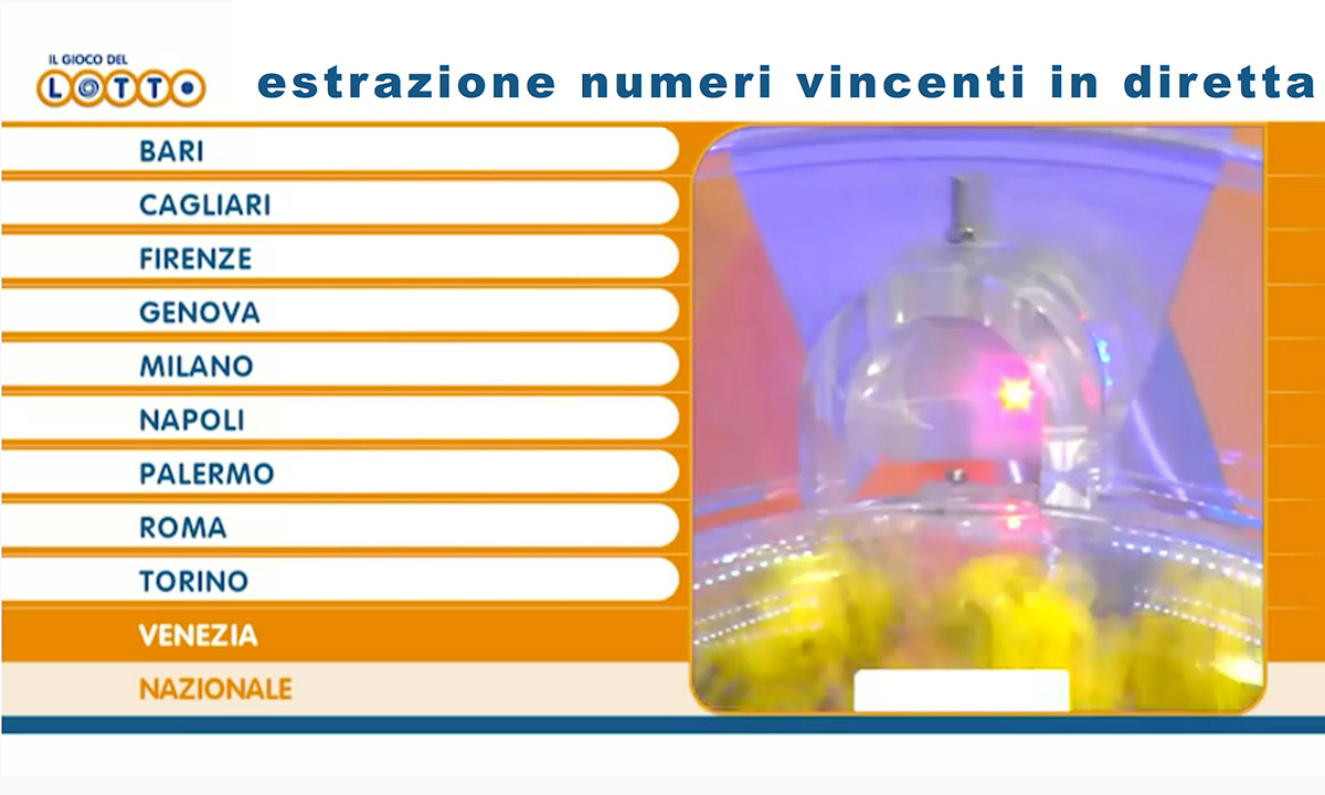 tactiek poeder koepel Estrazioni del Lotto, SuperEnalotto e 10eLotto: diretta numeri
