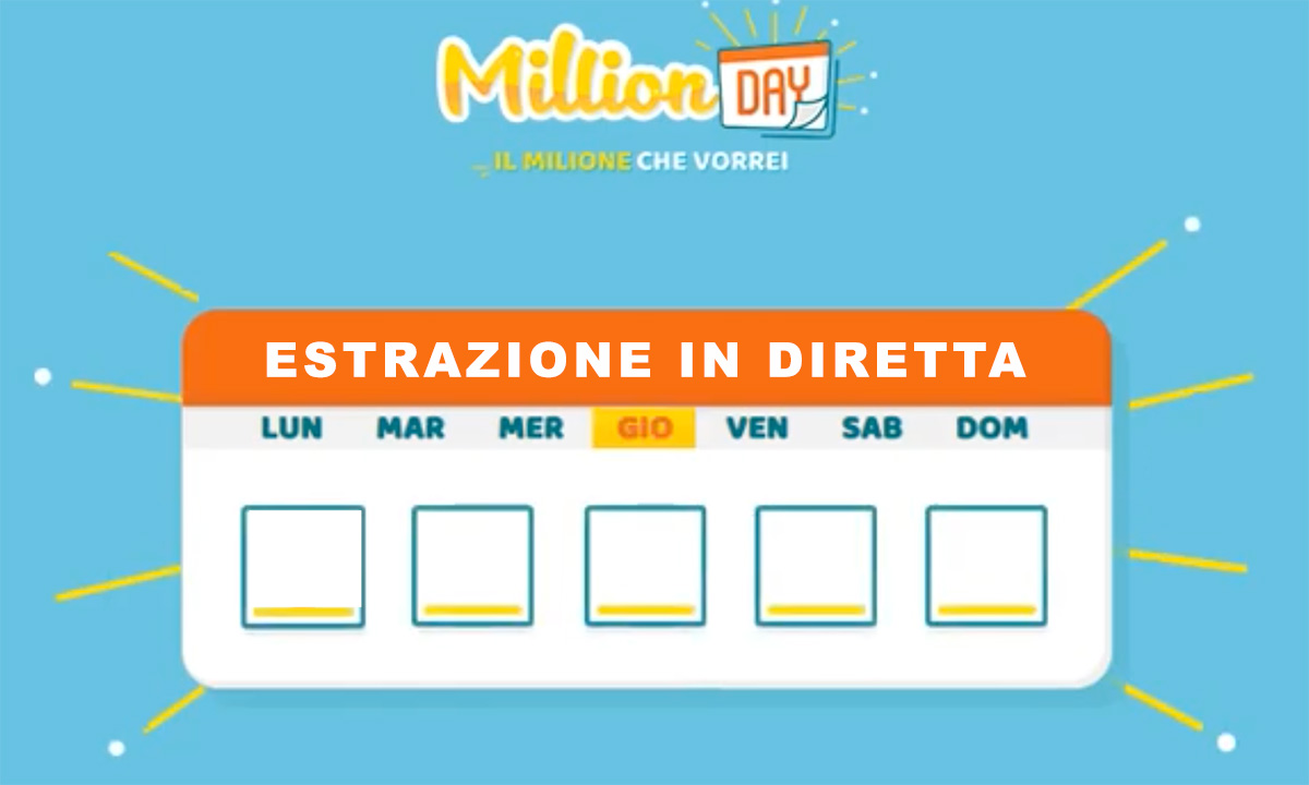 Estrazione MillionDAY 24 agosto 2023