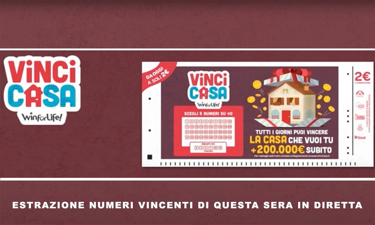 Estrazione VinciCasa di oggi 21 febbraio 2025