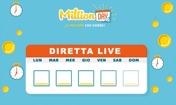 Estrazione MillionDAY 8 settembre 2025