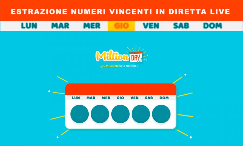 Estrazione MillionDAY di oggi 25 gennaio 2024