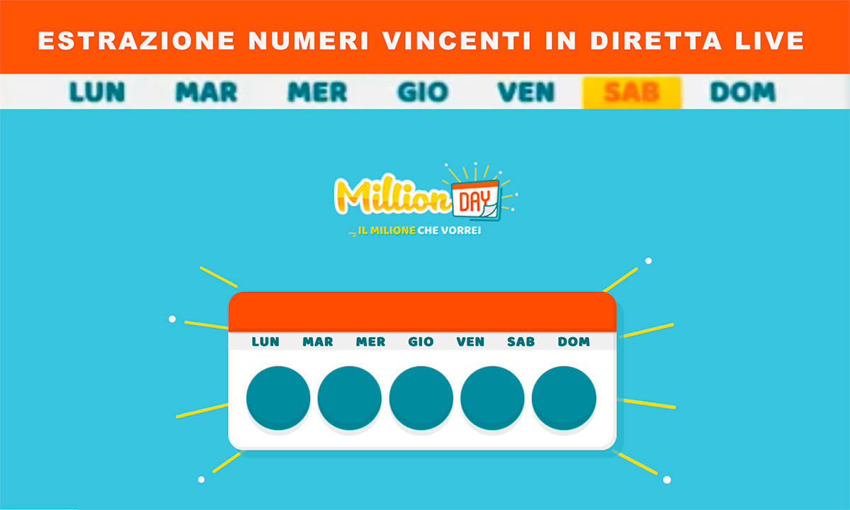 Estrazione MillionDAY oggi 21 novembre 2024