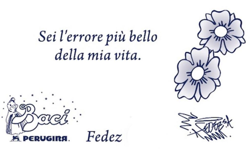 Immagini baci Perugina con frasi di San Valentino di Fedez