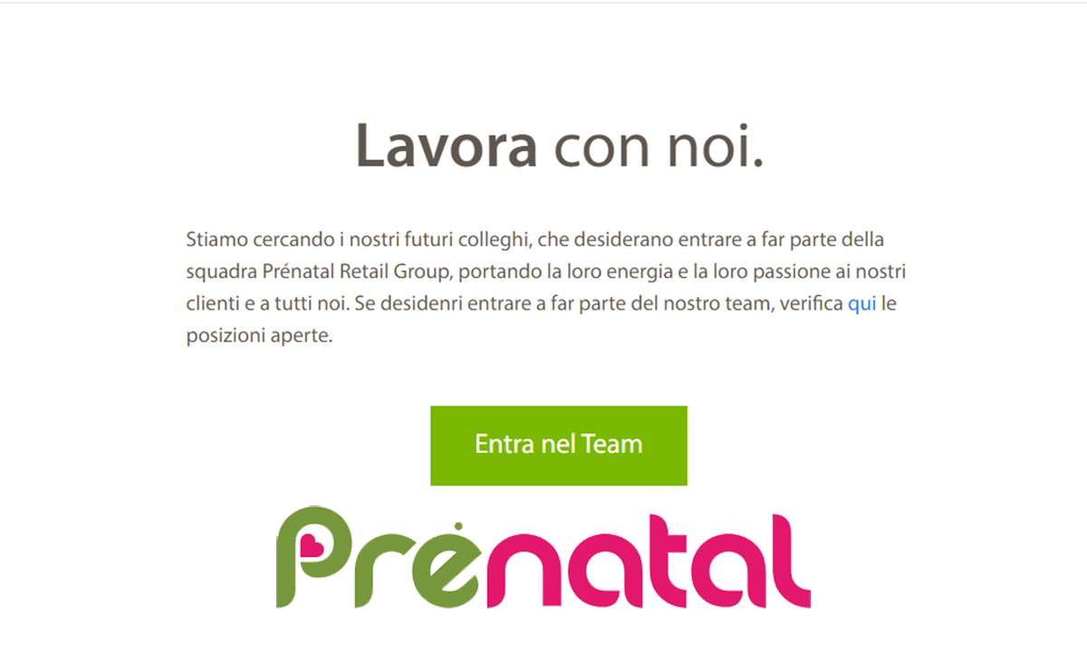 Lavorare da Prénatal