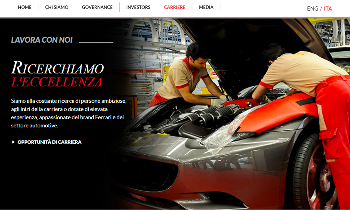 Lavorare in Ferrari