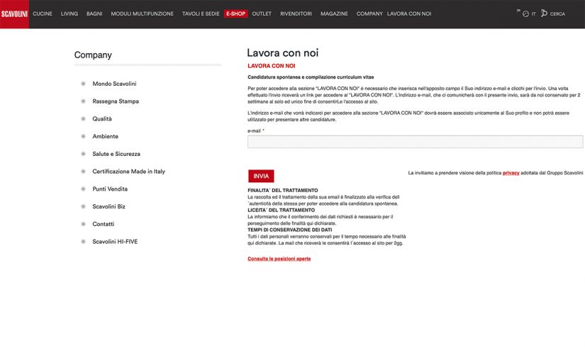 Lavorare da Scavolini