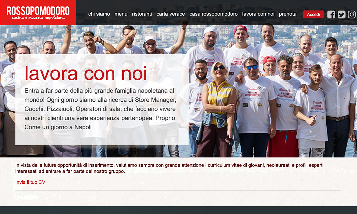 Lavorare da Rossopomodoro