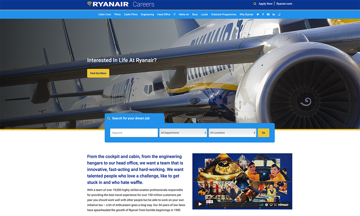 Lavorare in Ryanair