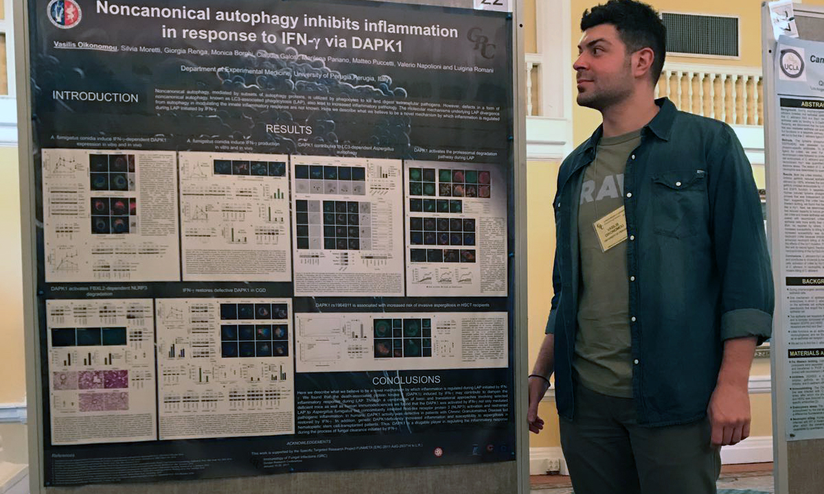 Vasileios Oikonomou vincitore del “Rita Levi Montalcini" a Unipg