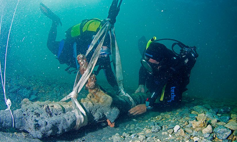 Reperti archeologici metallici recuperati a Punta Penne