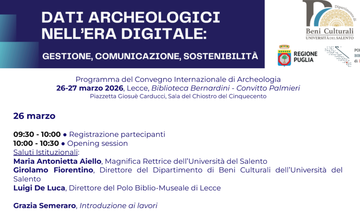 Dati archeologici nell'era digitale: gestione e sostenibilità