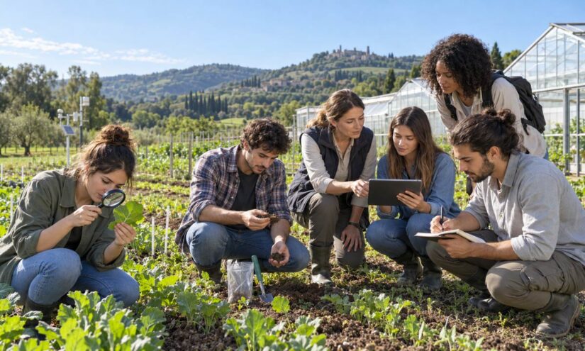 Studenti della facoltà di Agraria