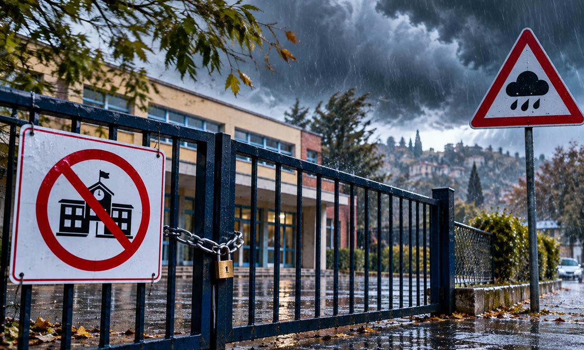 Scuole chiuse per allerta meteo